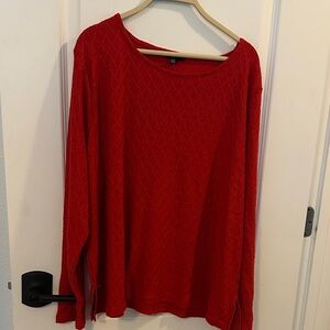 Mario Serrani Vibrant Red Long Sleeve Top
